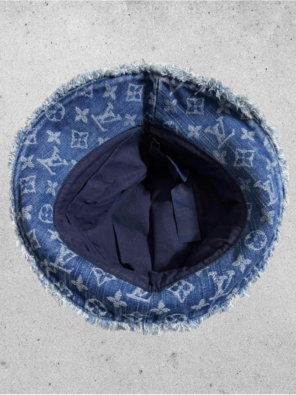 Louis Vuitton Blue Denim Cherry Monogram Bucket Hat - Picture 3 of 3